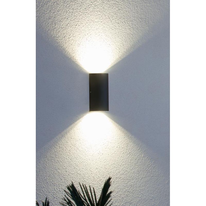 TRUMP APPLIQUE IN ALLUMINIO DUE COLORI A LED INTEGRATO SOSTITUIBILE 12W IP54 LUCE 3000K-4000K Sovil - Cristalensi Shop Online