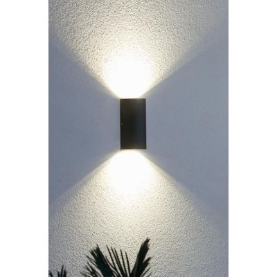 TRUMP APPLIQUE IN ALLUMINIO DUE COLORI A LED INTEGRATO SOSTITUIBILE 12W IP54 LUCE 3000K-4000K Sovil - Cristalensi Shop Online