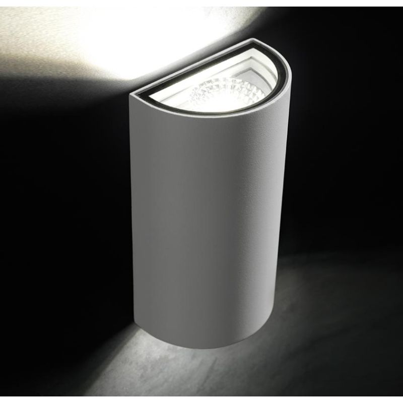 TRUMP APPLIQUE IN ALLUMINIO DUE COLORI A LED INTEGRATO SOSTITUIBILE 12W IP54 LUCE 3000K-4000K Sovil - Cristalensi Shop Online