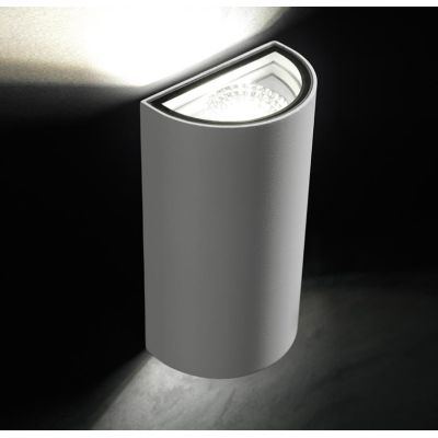 TRUMP APPLIQUE IN ALLUMINIO DUE COLORI A LED INTEGRATO SOSTITUIBILE 12W IP54 LUCE 3000K-4000K Sovil - Cristalensi Shop Online