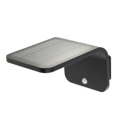 STREET APPLIQUE AD ENERGIA SOLARE IP54 SENSORE DI MOVIMENTO E CREPUSCOLARE LED 3W NERO DI SOVIL Sovil - Cristalensi Shop Online
