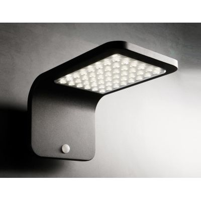 STREET APPLIQUE AD ENERGIA SOLARE IP54 SENSORE DI MOVIMENTO E CREPUSCOLARE LED 3W NERO DI SOVIL Sovil - Cristalensi Shop Online
