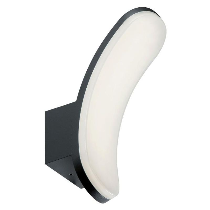 VIRGOLA APPLIQUE DA ESTERNO IP65 LUCE 4000K MODERNO IN ALLUMINIO A LED 12W ANTRACITE DI SOVIL Sovil - Cristalensi Shop Online