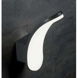 VIRGOLA APPLIQUE DA ESTERNO IP65 LUCE 4000K MODERNO IN ALLUMINIO A LED 12W ANTRACITE DI SOVIL Sovil - Cristalensi Shop Online