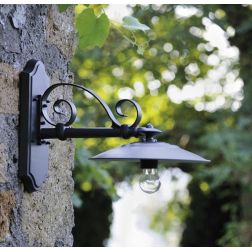 PIATTO ANTICO APPLIQUE PER ESTERNO IN ANTRACITE CON PIATTO BIANCO INTERNO DI SOVIL Sovil - Cristalensi Shop Online