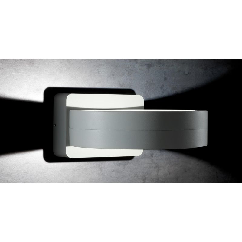 PLAZA APPLIQUE IN ALLUMINIO A LED 16W 3000K O 4000K SOSTITUIBILE IP65 LUCE SOPRA SOTTO Sovil - Cristalensi Shop Online
