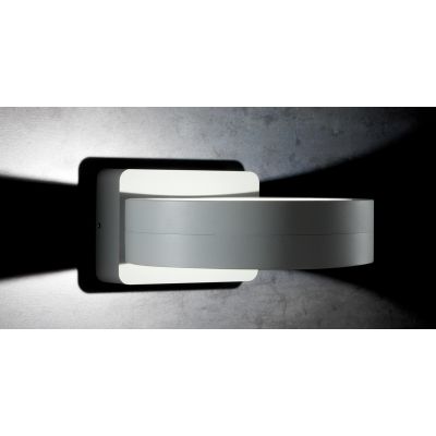 PLAZA APPLIQUE IN ALLUMINIO A LED 16W 3000K O 4000K SOSTITUIBILE IP65 LUCE SOPRA SOTTO Sovil - Cristalensi Shop Online