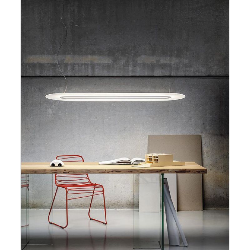 OPTI-LINE SOSPENSIONE DIMMERABILE ULTRAMODERNA LED 47W 3000K BIANCO O ALLUMINIO STILNOVO STILNOVO MA&DE - Cristalensi Shop Onlin