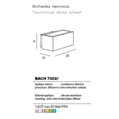 BACH APPLIQUE ESTERNO IP54 BIANCO ANTRACITE O GRIGIO MODERNO 1XE27 ECONOMICO PROMOINGROSS - Cristalensi Shop Online