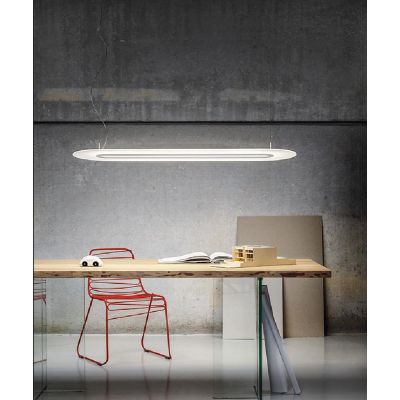 OPTI-LINE SOSPENSIONE LED 47W 3000K BIANCA O ALLUMINIO MODERNA STILNOVO STILNOVO MA&DE - Cristalensi Shop Online