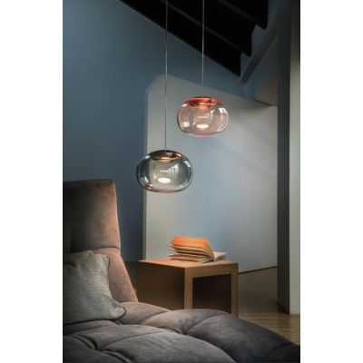 LA MARIEE SOSPENSIONE SINGOLA IN VETRO 4 COLORI LED 9W LUCE 3000K DI STILNOVO STILNOVO MA&DE - Cristalensi Shop Online