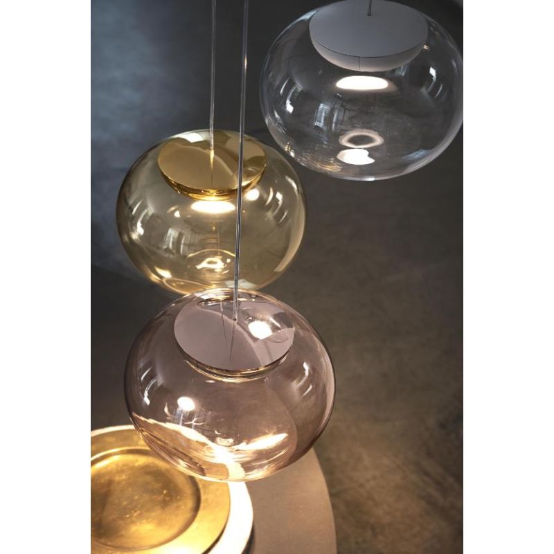 LA MARIEE SOSPENSIONE SINGOLA IN VETRO 4 COLORI LED 9W LUCE 3000K DI STILNOVO STILNOVO MA&DE - Cristalensi Shop Online