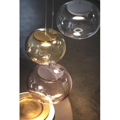 LA MARIEE SOSPENSIONE SINGOLA IN VETRO 4 COLORI LED 9W LUCE 3000K DI STILNOVO STILNOVO MA&DE - Cristalensi Shop Online