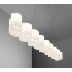 HONEY SOSPENSIONE LINEARE MODERNA LED 35W LUCE 2700K BIANCA MARCHIO STILNOVO STILNOVO MA&DE - Cristalensi Shop Online