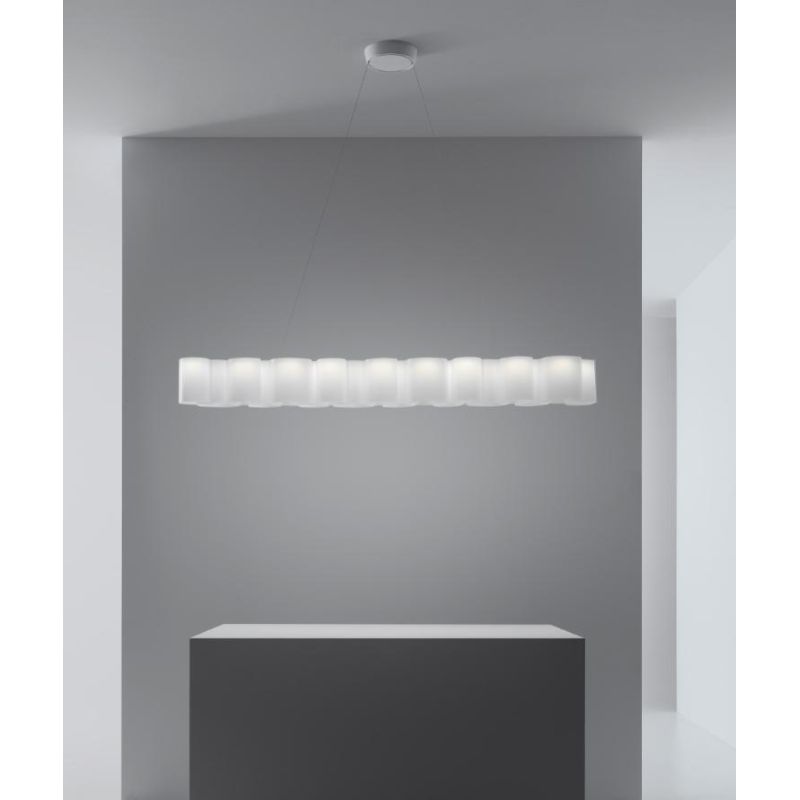 HONEY SOSPENSIONE LINEARE MODERNA LED 35W LUCE 2700K BIANCA MARCHIO STILNOVO STILNOVO MA&DE - Cristalensi Shop Online