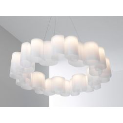 HONEY SOSPENSIONE ROTONDA D86 LED 50W LUCE 2700K BIANCA MODERNA MARCHIO STILNOVO STILNOVO MA&DE - Cristalensi Shop Online