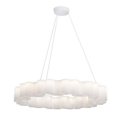 HONEY GRANDE SOSPENSIONE ROTONDA D110 LED 105W LUCE 2700K DIMMERABILE BIANCA MARCHIO STILNOVO STILNOVO MA&DE - Cristalensi Shop 