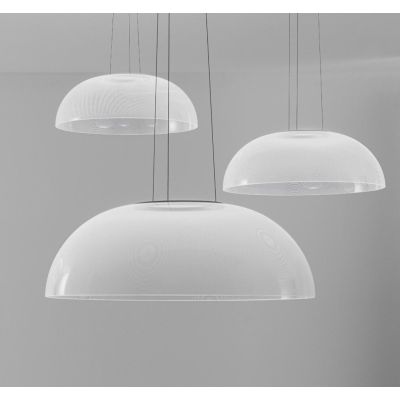 DEMI SOSPENSIONE MODERNA DIMMERABILE LED 37W LUCE 3000K DIAMETRO CM 70 BIANCA MARCHIO STILNOVO STILNOVO MA&DE - Cristalensi Shop