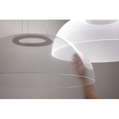 DEMI GRANDE SOSPENSIONE MODERNA DIMMERABILE LED 55W LUCE 3000K DIAMETRO CM 95 BIANCA DI STILNOVO STILNOVO MA&DE - Cristalensi Sh