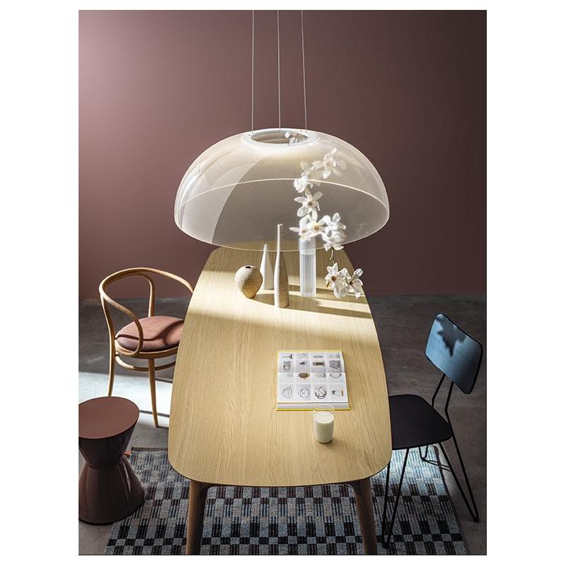 DEMI GRANDE SOSPENSIONE MODERNA DIMMERABILE LED 55W LUCE 3000K DIAMETRO CM 95 BIANCA DI STILNOVO STILNOVO MA&DE - Cristalensi Sh