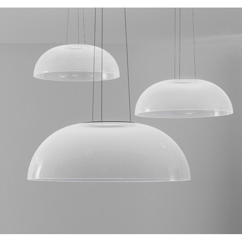 DEMI SOSPENSIONE MODERNA CON LED 33W LUCE 3000K DIAMETRO CM 70 BIANCA MARCHIO STILNOVO STILNOVO MA&DE - Cristalensi Shop Online