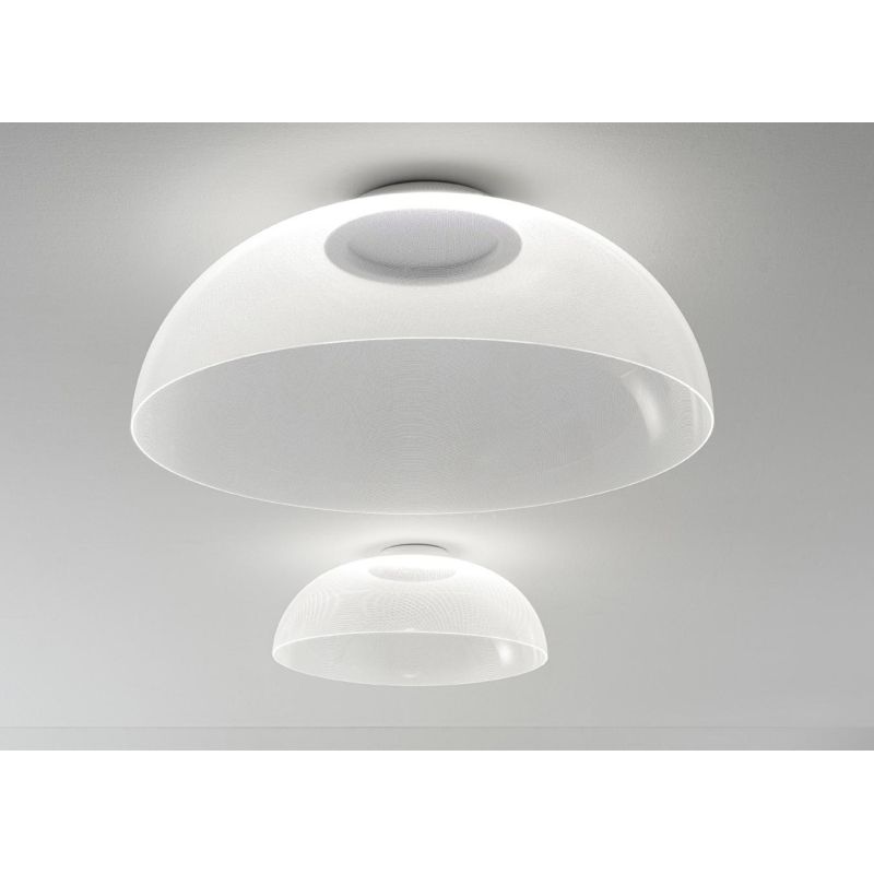 DEMI PLAFONIERA MODERNA LED 33W LUCE 3000K DIAMETRO CM 70 BIANCA MARCHIO STILNOVO STILNOVO MA&DE - Cristalensi Shop Online