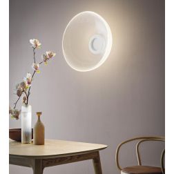 DEMI PLAFONIERA MODERNA LED 33W LUCE 3000K DIAMETRO CM 70 BIANCA MARCHIO STILNOVO STILNOVO MA&DE - Cristalensi Shop Online 2