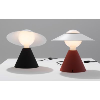 FANTE LAMPADA DA TAVOLO DESIGN MODERNO NERA O ROSSO ATTACCO E27 MARCHIO STILNOVO STILNOVO MA&DE - Cristalensi Shop Online
