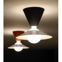 FANTE PLAFONIERA DESIGN MODERNO NERA O ROSSA MATTONE ATTACCO E27 MARCHIO STILNOVO STILNOVO MA&DE - Cristalensi Shop Online 2