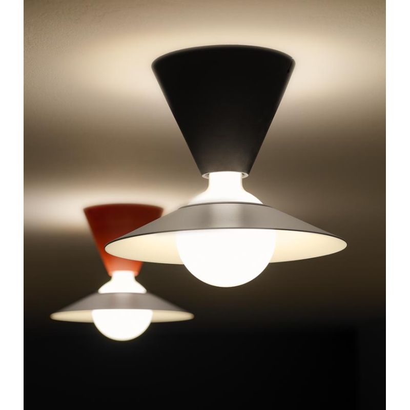 FANTE PLAFONIERA DESIGN MODERNO NERA O ROSSA MATTONE ATTACCO E27 MARCHIO STILNOVO STILNOVO MA&DE - Cristalensi Shop Online
