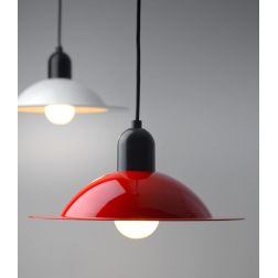 LAMPIATTA SOSPENSIONE SINGOLA DIAMETRO CM 28 5 COLORI IN STILE VINTAGE MARCHIO STILNOVO STILNOVO MA&DE - Cristalensi Shop Online 2