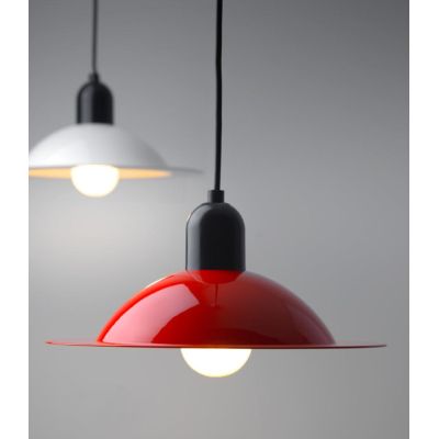 LAMPIATTA SOSPENSIONE SINGOLA DIAMETRO CM 28 5 COLORI IN STILE VINTAGE MARCHIO STILNOVO STILNOVO MA&DE - Cristalensi Shop Online