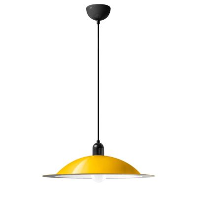 LAMPIATTA SOSPENSIONE SINGOLA DIAMETRO CM 50 5 COLORI IN STILE VINTAGE MARCHIO STILNOVO STILNOVO MA&DE - Cristalensi Shop Online