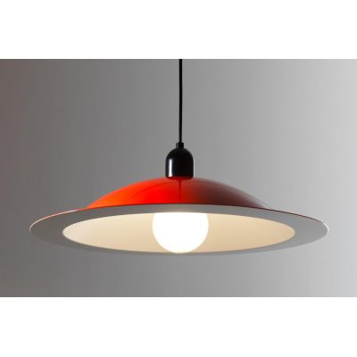 LAMPIATTA SOSPENSIONE SINGOLA DIAMETRO CM 50 5 COLORI IN STILE VINTAGE MARCHIO STILNOVO STILNOVO MA&DE - Cristalensi Shop Online