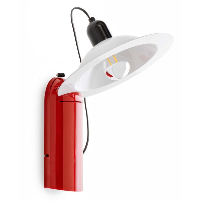 LAMPIATTA LAMPADA DA TAVOLO O DA PARETE IN STILE VINTAGE BIANCA NERA O ROSSA MARCHIO STILNOVO STILNOVO MA&DE - Cristalensi Shop