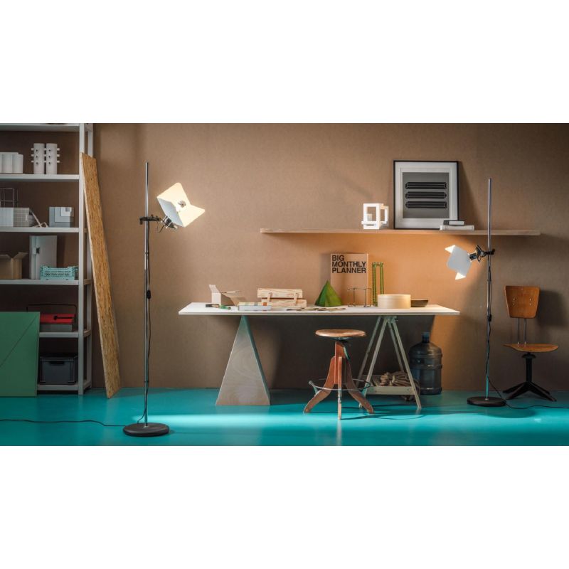 TRIEDRO PIANTANA DAL DESIGN MODERNO BIANCA CON ATTACCO E27 MARCHIO STILNOVO STILNOVO MA&DE - Cristalensi Shop Online