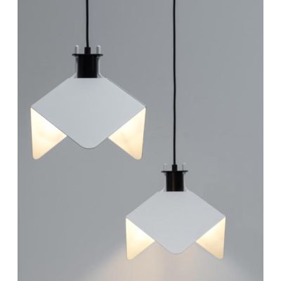 TRIEDRO SOSPENSIONE SINGOLA DAL DESIGN MODERNO BIANCA CON ATTACCO E27 MARCHIO STILNOVO STILNOVO MA&DE - Cristalensi Shop Online