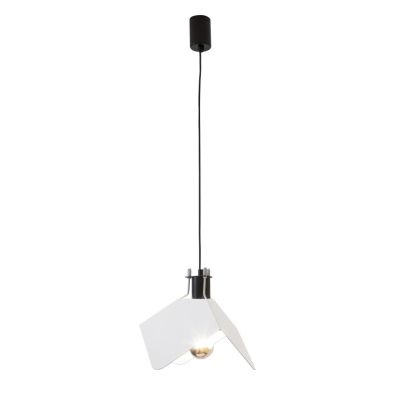 TRIEDRO SOSPENSIONE SINGOLA DAL DESIGN MODERNO BIANCA CON ATTACCO E27 MARCHIO STILNOVO STILNOVO MA&DE - Cristalensi Shop Online