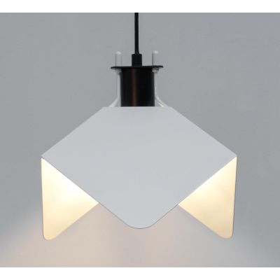 TRIEDRO SOSPENSIONE SINGOLA DAL DESIGN MODERNO BIANCA CON ATTACCO E27 MARCHIO STILNOVO STILNOVO MA&DE - Cristalensi Shop Online