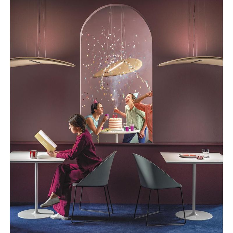 DERBY SOSPENSIONE MODERNA DIMMERABILE CON SCHERMATURA DARKLIGHT LED 21W LUCE 3000K DI STILNOVO STILNOVO MA&DE - Cristalensi Shop