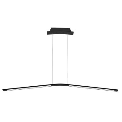 LAMA SOSPENSIONE DI LINEA LIGHT LED 45W BIEMISSIONE BIANCA O NERA STILNOVO MA&DE - Cristalensi Shop Online