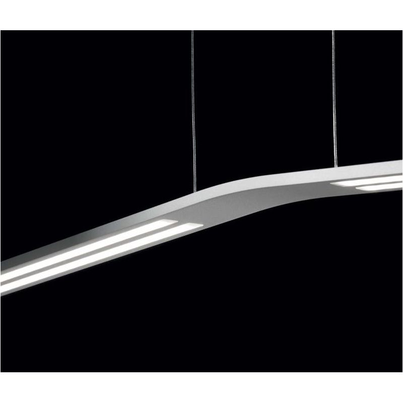 LAMA SOSPENSIONE DI LINEA LIGHT LED 45W BIEMISSIONE BIANCA O NERA STILNOVO MA&DE - Cristalensi Shop Online