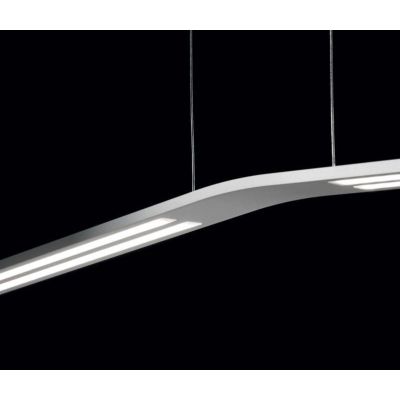 LAMA SOSPENSIONE DI LINEA LIGHT LED 45W BIEMISSIONE BIANCA O NERA STILNOVO MA&DE - Cristalensi Shop Online
