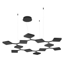 QUAD P12 GRANDE LAMPADARIO 12 MODULI LED 91W LUCE DIMMERABILE BIANCO O NERO ORIGINALE E MODERNO STILNOVO MA&DE - Cristalensi Sho 2