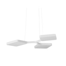 QUAD P3 LAMPADARIO A SOSPENSIONE 3 LUCI LED 42W LUCE 3000K BIANCO O NERO ORIGINALE E MODERNO STILNOVO MA&DE - Cristalensi Shop O