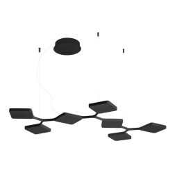 QUAD P7 SOSPENSIONE A 7 MODULI LED 42W LUCE 3000K BIANCO O NERO ORIGINALE E MODERNO STILNOVO MA&DE - Cristalensi Shop Online