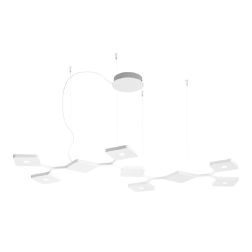 QUAD P9 SOSPENSIONE 9 LUCI DIMMERABILE LED 89W LUCE 3000K BIANCA O NERA ORIGINALE E MODERNO STILNOVO MA&DE - Cristalensi Shop On 2