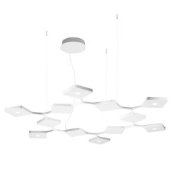 QUAD P12 SOSPENSIONE 12 LUCI DIMMERABILE LED 89W LUCE 3000K BIANCA O NERA ORIGINALE E MODERNO STILNOVO MA&DE - Cristalensi Shop  2