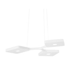QUAD P3 SOSPENSIONE 3 LUCI LED 47W LUCE 3000K BIEMISSIONE BIANCO O NERO ORIGINALE E MODERNO STILNOVO MA&DE - Cristalensi Shop On 2