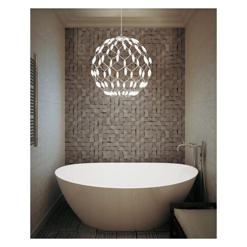 WELL S60 LAMPADARIO SOSPENSIONE DIAMETRO 60 CM LED 72W DIMMERABILE MODERNO BIANCO PROMOINGROSS - Cristalensi Shop Online